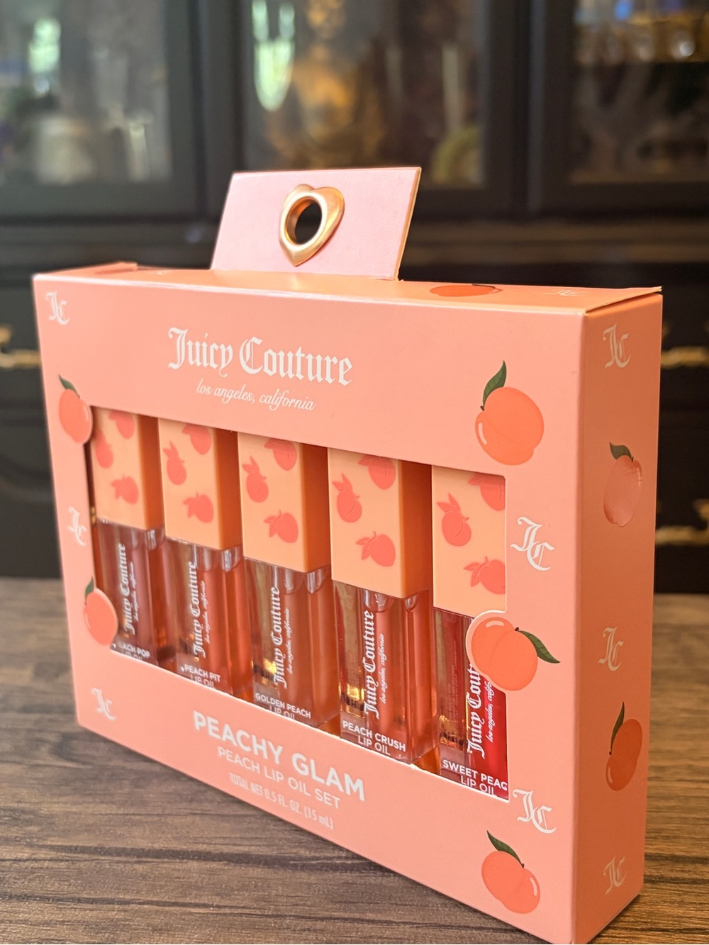 Juicy Couture Peachy Glam Peach Lip Oil Set - set of 5pcs - Picture 4 of 7